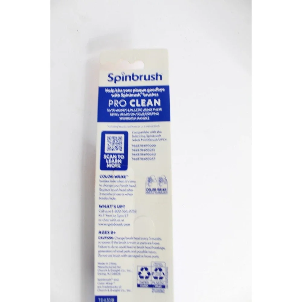 SPINBRUSH PRO+ DEEP CLEAN REPLACEMENT HEADS 2 PACK SOFT SEALED‎ ARM & HAMMER NEW